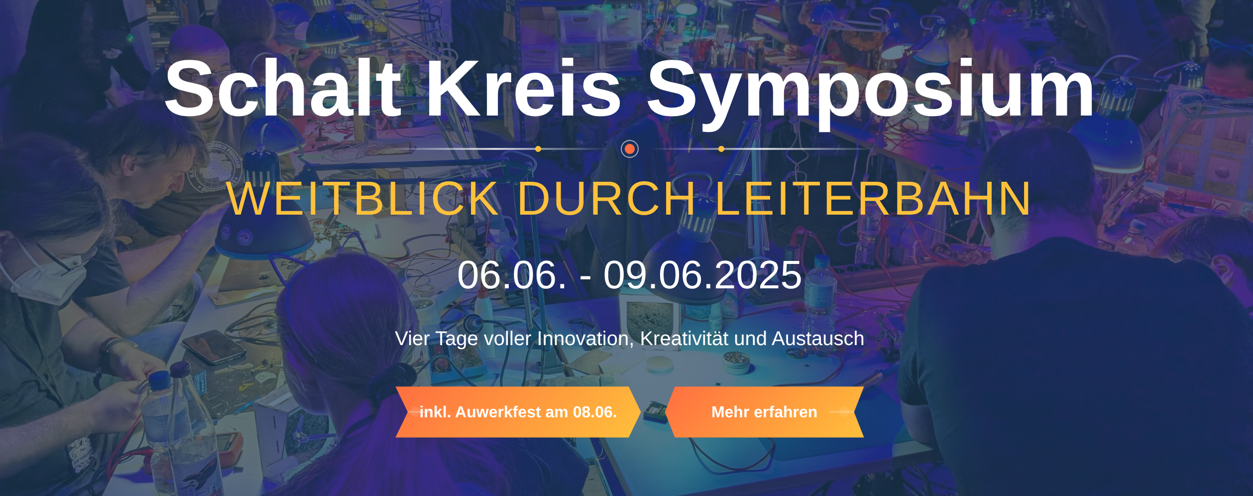 Löten beim Schalt Kreis Symposium - Wau Holland Stiftung